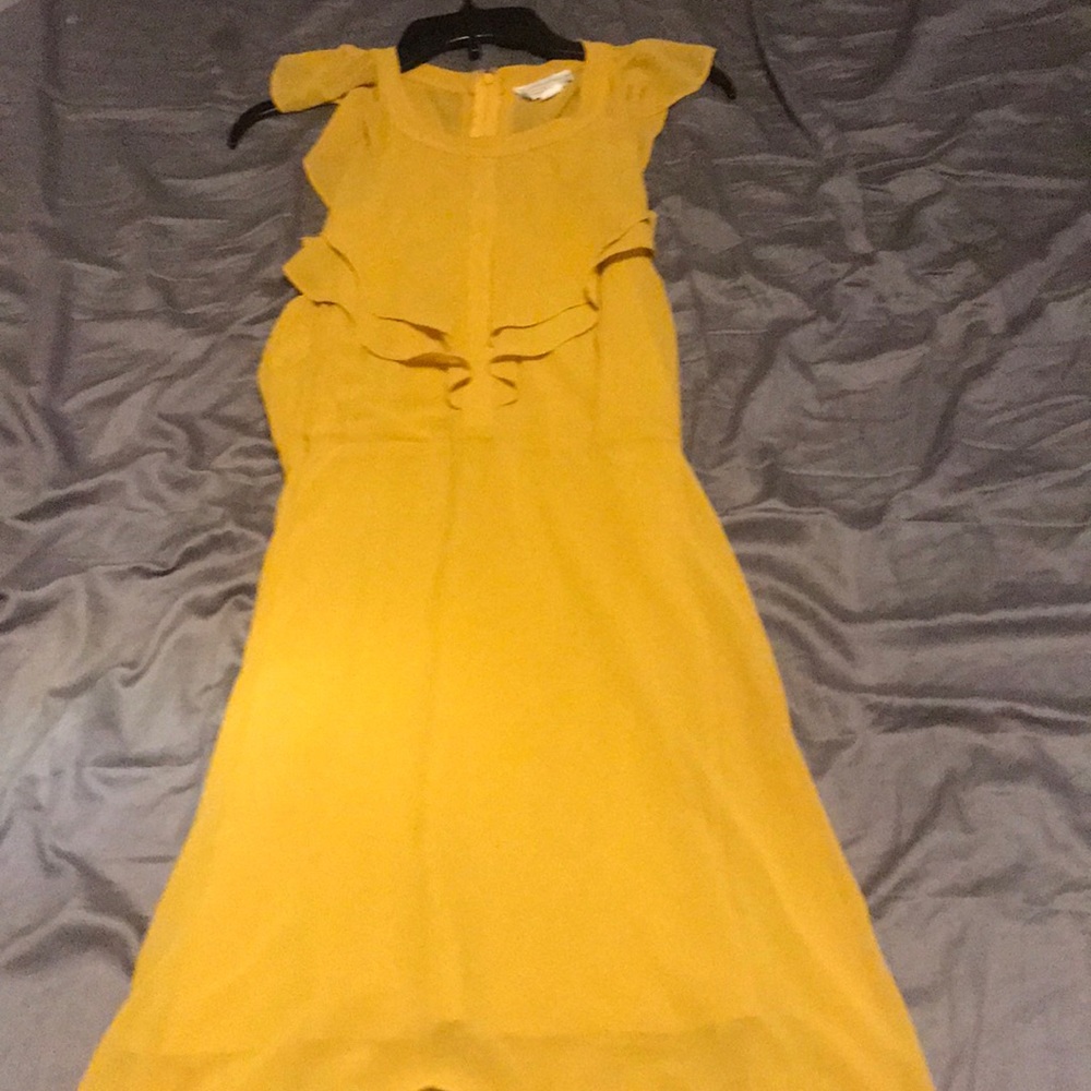 Mustard yellow spring/summer dress